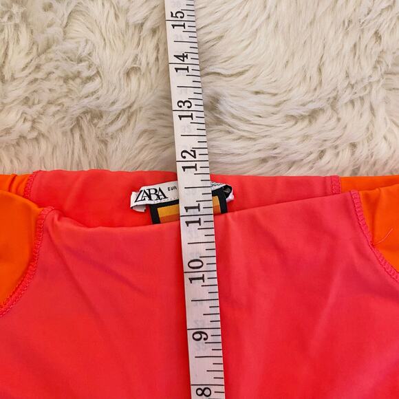 Zara Purple Magazine Orange Pink Bike Shorts Medium - Picture 8 of 12